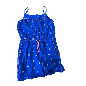 Boden blue floral print sleevless romper